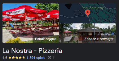 lokalizacja pizzerii La Nostra
